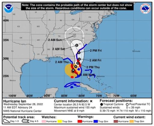 Hurricane Ian Update: Catastrophic Storm Surge, Winds and Flooding Expected